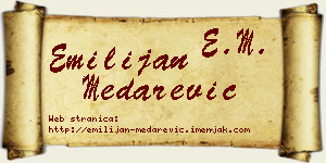 Emilijan Medarević vizit kartica